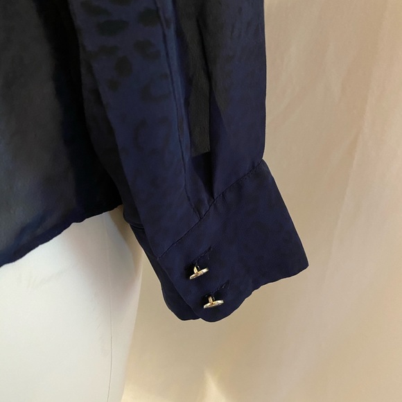 Vince Camuto Women Leopard Ombre Blue Black XSmall - Picture 5 of 7